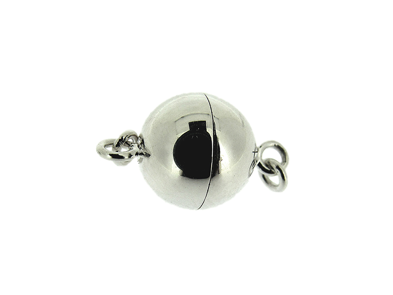 Sterling Silver 925 Round Magnetic Clasp 10mm