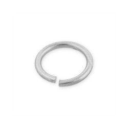 9K White Open Medium Weight Jump Ring - 1.0mm x 6.0mm (Per Piece)