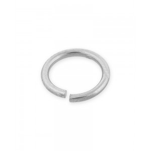 9K White Open Medium Weight Jump Ring - 1.0mm x 6.0mm (Per Piece)