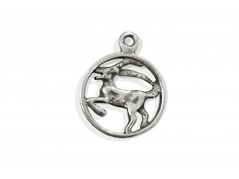 Sterling Silver 925 Large Capricorn Sign