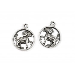 925 SILVER PENDANT - LARGE ARIES SIGN 