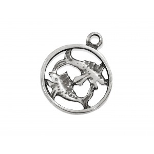 Sterling Silver 925 Large Pisces Sign