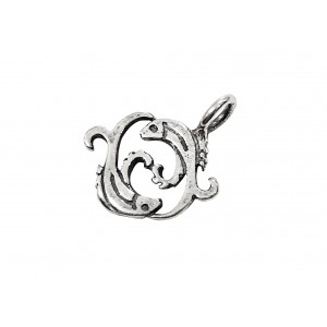 Sterling Silver 925 Small Pisces Sign