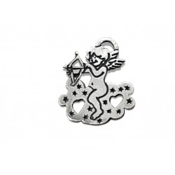 Sterling Silver 925 Cupid on Cloud Pendant