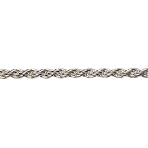 Sterling Silver 925 Twisted Rope Chain - 3mm (35)