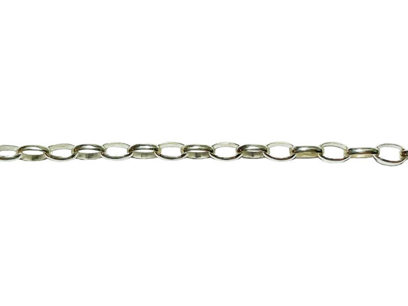 Sterling Silver 925 Oval Rolo Chain - 2.9mm x 4.7mm (57)