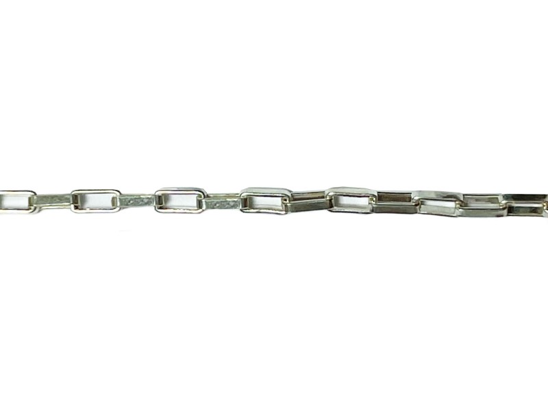 Sterling Silver 925 Venetian Box Chain - 2.8mm x 1.2mm 