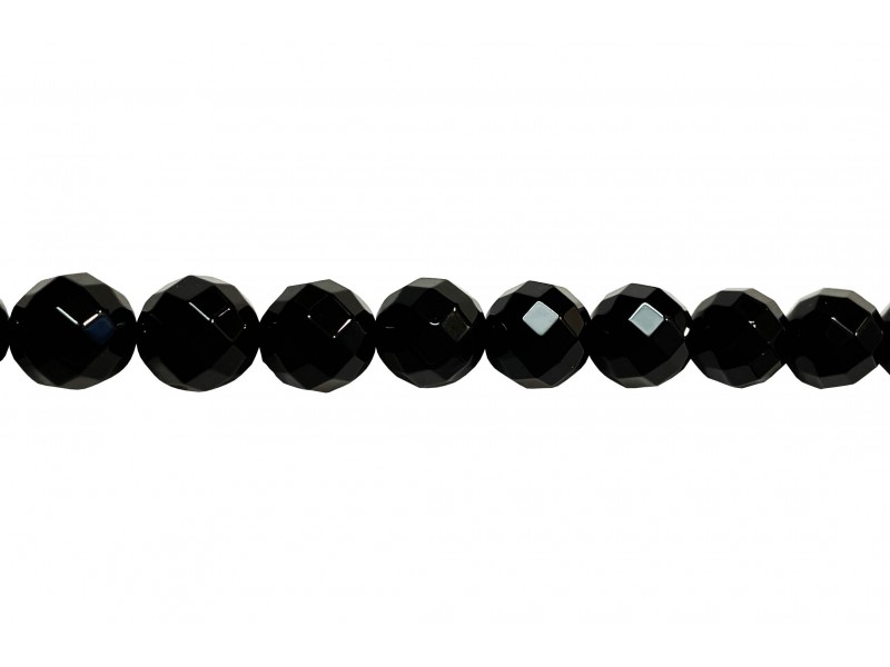 Onyx Black Faceted - 10mm 