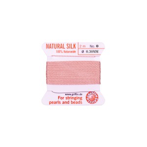 Griffin Silk Cord - Light Pink - 2mtrs - Size 00