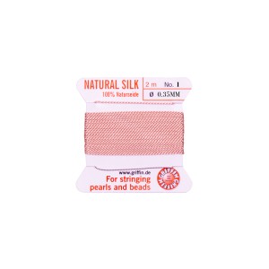 Griffin Silk Cord - Light Pink - 2mtrs - Size 01