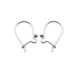 Sterling Silver 925 Ear Wires - 2mm Ball 