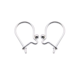Sterling Silver 925 Ear Wires - 2mm Ball 