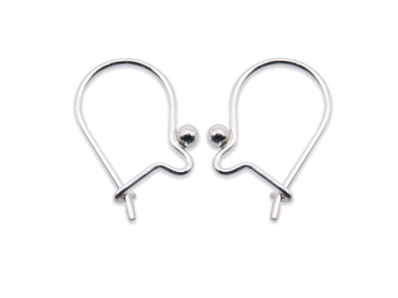 Sterling Silver 925 Ear Wires - 2mm Ball 