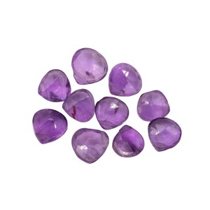 Amethyst flat briolette singles