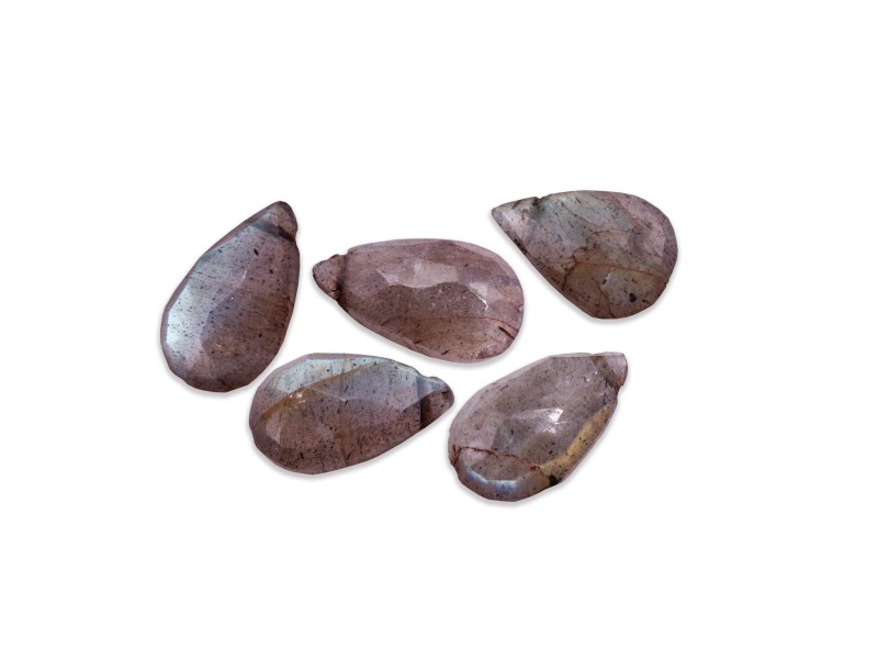 Labradorite Faceted Badamche Drops - Singles