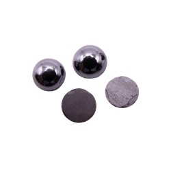 Hematite Cabs, Round - 7mm