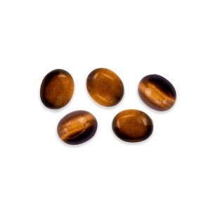 Tiger Eye Cabs, Oval - 5 x 7mm