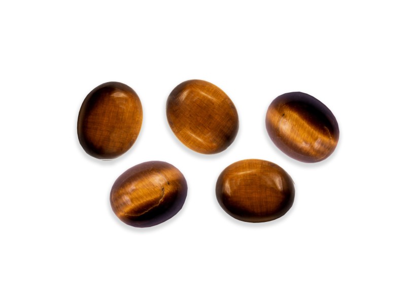Tiger Eye Cabs, Oval - 5 x 7mm