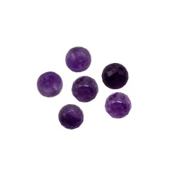 amethyst faceted no hole beads round 8mm 
