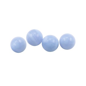 Blue Lace Agate No Hole Beads - 10mm Round