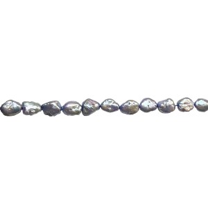 Aqua Coloured Pearl Flat Beads 