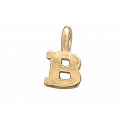DEEP GOLD PLATE SMALL LETTER PENDANT - B  