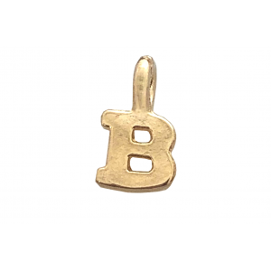 DEEP GOLD PLATE SMALL LETTER PENDANT - B  