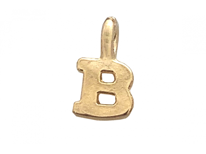 DEEP GOLD PLATE SMALL LETTER PENDANT - B  
