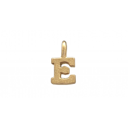 DEEP GOLD PLATE SMALL LETTER PENDANT - E 