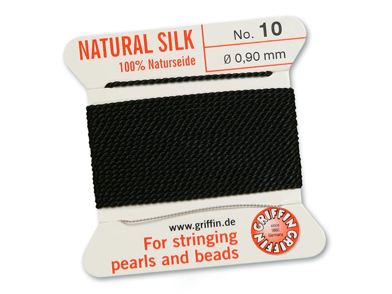 Griffin Silk Black - 2mtrs - Size 10