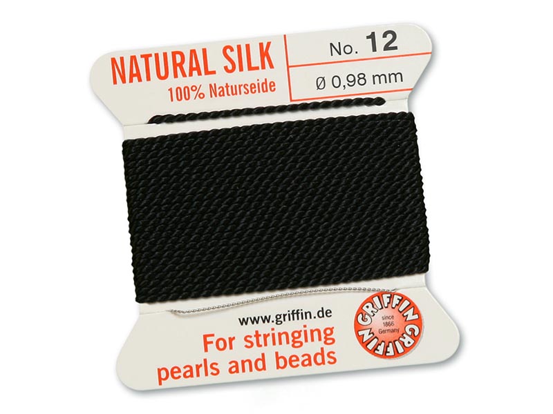 Griffin Silk Black - 2mtrs - Size 12