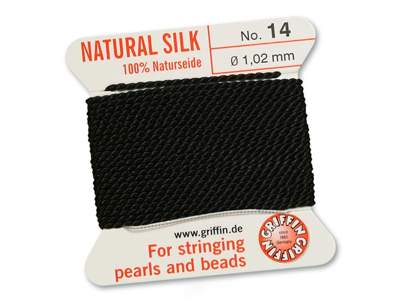 Griffin Silk - Black - 2mtrs - Size 14