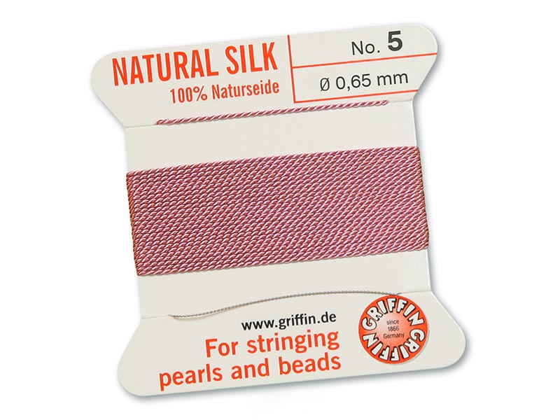 Griffin Silk Cord - Dark Pink - 2mtrs - Size 05
