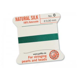 Griffin Silk Cord - Green - 2mtrs - Size 00