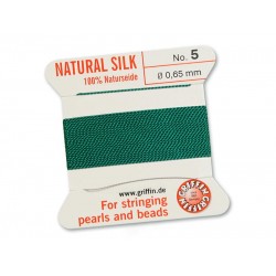 Griffin Silk Cord - Green - 2mtrs - Size 05