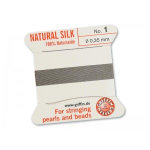 Griffin Silk Cord - Grey - 2mtrs - Size 01