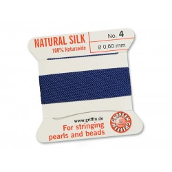 Griffin Silk Cord - Dark Blue - 2mtrs - Size 04