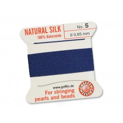 Griffin Silk Cord - Dark Blue - 2mtrs - Size 05