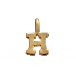 DEEP GOLD PLATE SMALL LETTER PENDANT - H