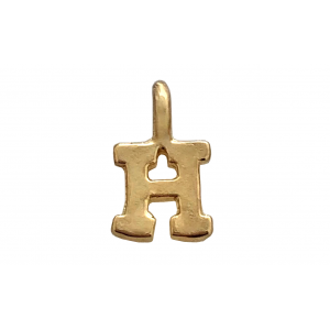 DEEP GOLD PLATE SMALL LETTER PENDANT - H