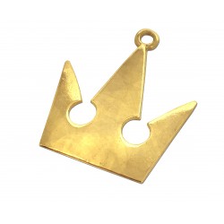5% 14K GOLD PLATED EXTRA LARGE FLAT CROWN PENDANT 