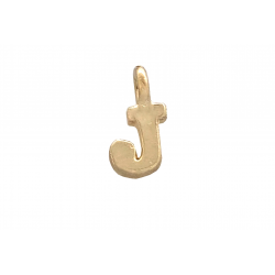 DEEP GOLD PLATE SMALL LETTER PENDANT - J