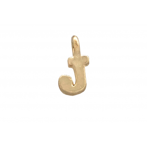 DEEP GOLD PLATE SMALL LETTER PENDANT - J