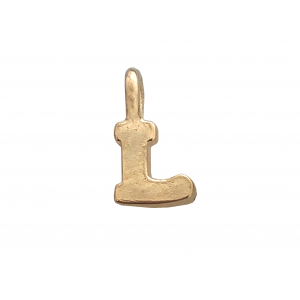 DEEP GOLD PLATE SMALL LETTER PENDANT - L