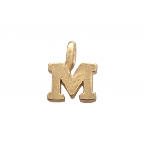 DEEP GOLD PLATE SMALL LETTER PENDANT - M 