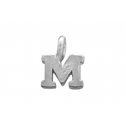 Sterling Silver 925 Letter M Charm