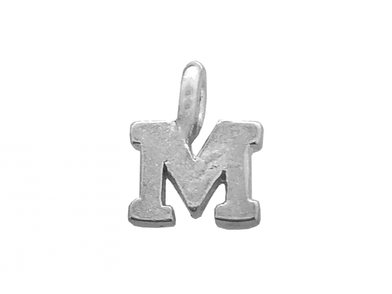 Sterling Silver 925 Letter M Charm