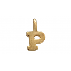 DEEP GOLD PLATE SMALL LETTER PENDANT - P