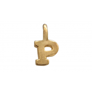 DEEP GOLD PLATE SMALL LETTER PENDANT - P