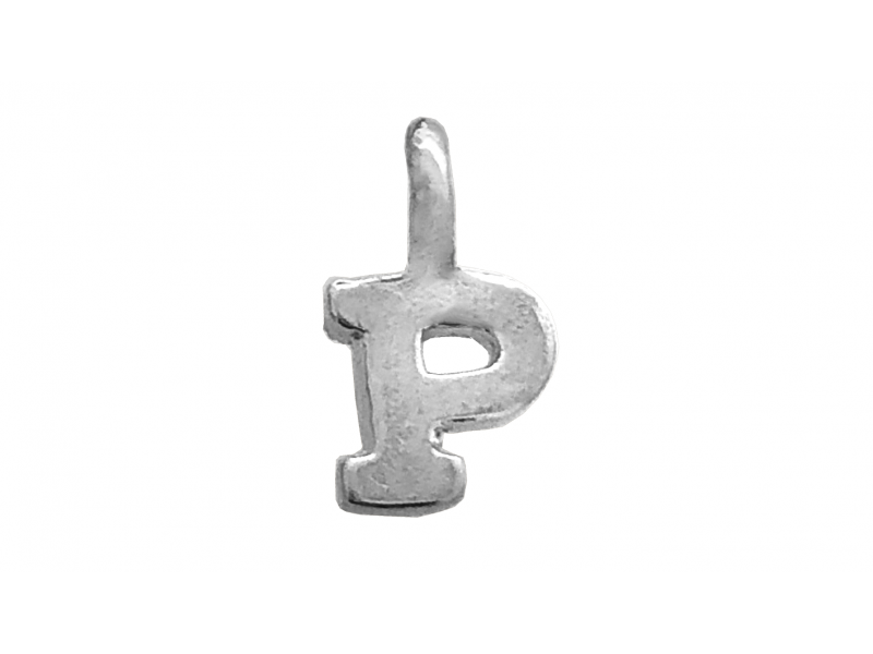 Sterling Silver 925 Letter P Charm